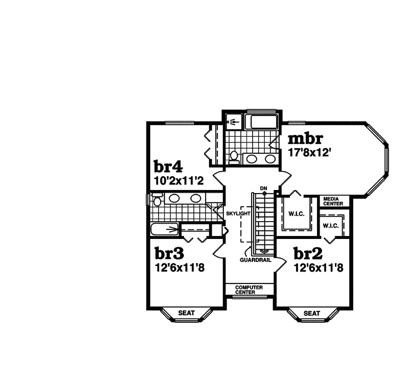Farmhouse Plan Second Floor - Devereaux Victorian Home 062D-0484 - Search House Plans and More