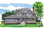 Country House Plan Front of Home - Devereaux Victorian Home 062D-0484 - Search House Plans and More