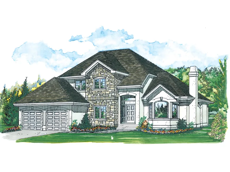 Sunbelt House Plan Front of Home - Parkwood Place Traditional Home 062D-0485 - Shop House Plans and More