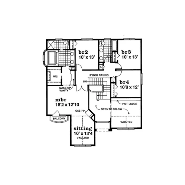 Luxury House Plan Second Floor - Johnson Bayou Luxury Home 062D-0486 - Search House Plans and More