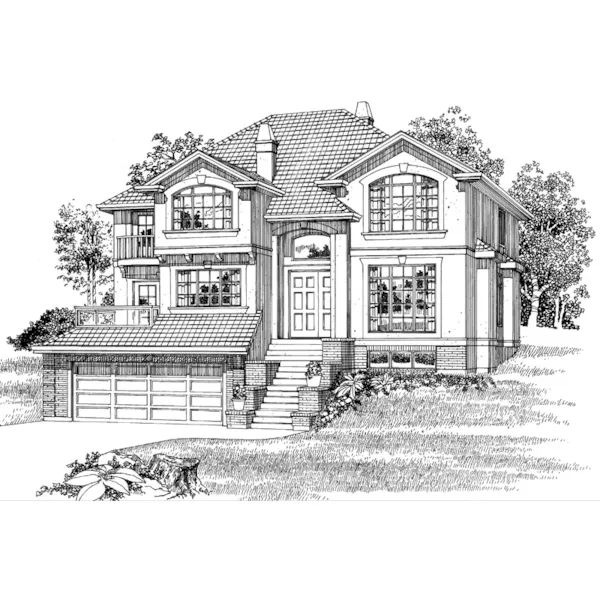 Luxury House Plan Front of Home - Johnson Bayou Luxury Home 062D-0486 - Search House Plans and More