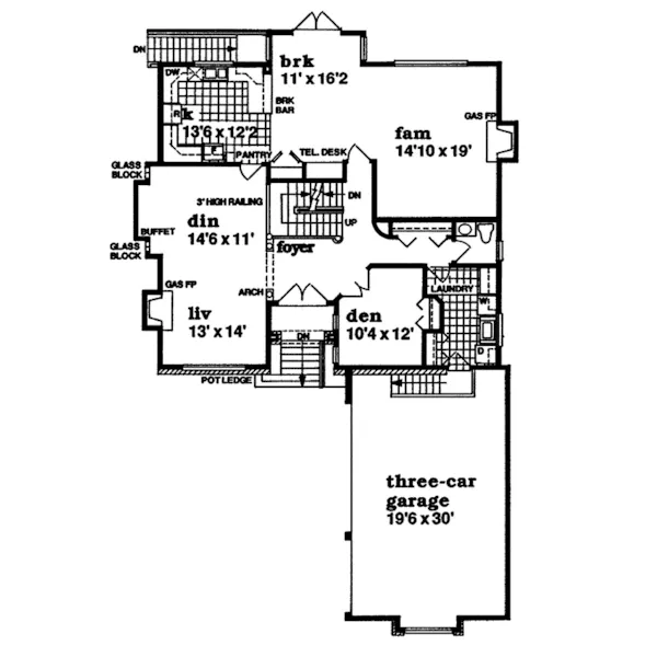 Luxury House Plan First Floor - Sevilla Way Sunbelt Home 062D-0487 - Shop House Plans and More