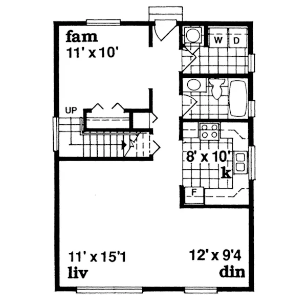 Traditional House Plan First Floor - Paige Hollow Vacation Home 062D-0489 - Shop House Plans and More