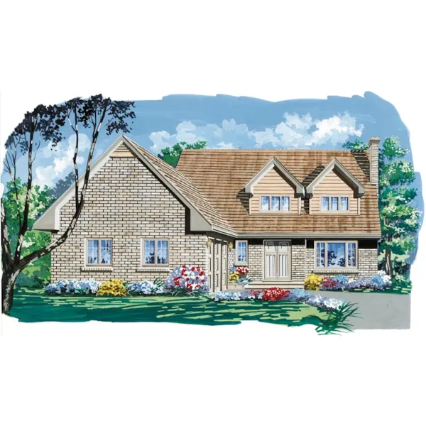 Traditional House Plan Front of Home - Barton Place Country Home 062D-0490 - Search House Plans and More