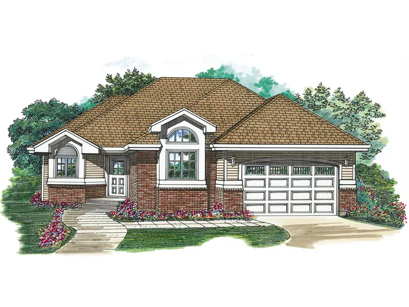 Traditional House Plan Front of Home - Ashby Hill Traditional Home 062D-0491 - Search House Plans and More