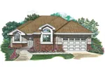 Ranch House Plan Front of Home - Ashby Hill Traditional Home 062D-0491 - Search House Plans and More