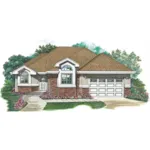 Ranch House Plan Front of Home - Ashby Hill Traditional Home 062D-0491 - Search House Plans and More