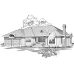 Traditional House Plan Front of Home - Malone Hill Contemporary Home 062D-0493 - Shop House Plans and More