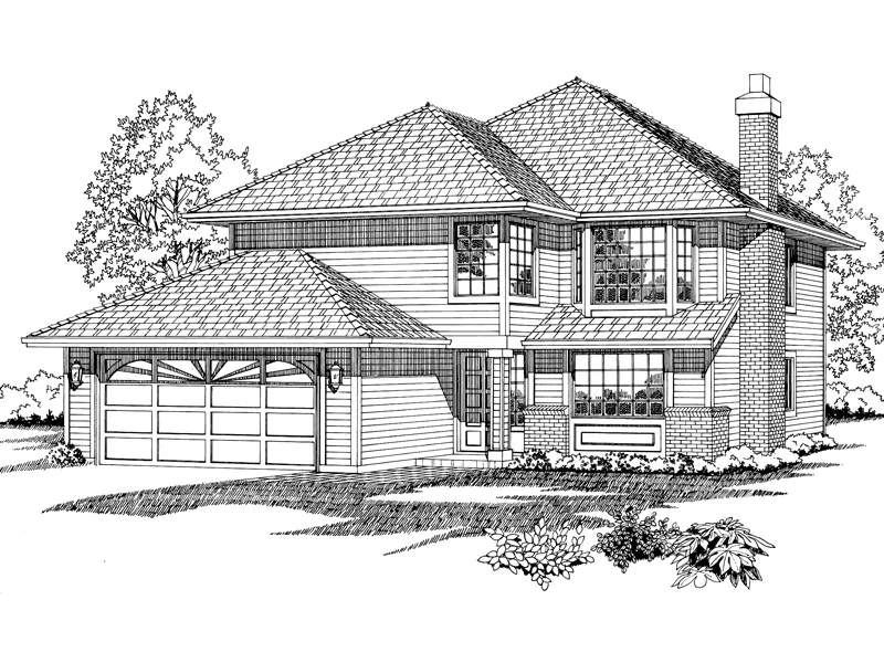 Traditional House Plan Front of Home - Lucia Valley Neoclassical Home 062D-0497 - Shop House Plans and More