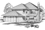 Traditional House Plan Front of Home - Lucia Valley Neoclassical Home 062D-0497 - Shop House Plans and More
