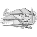 Traditional House Plan Front of Home - Lucia Valley Neoclassical Home 062D-0497 - Shop House Plans and More