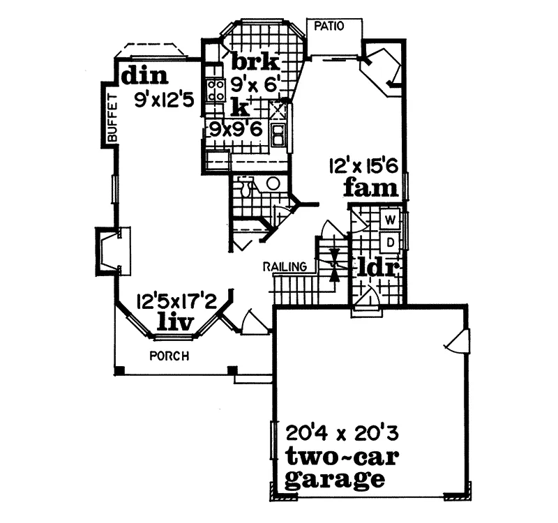 Traditional House Plan First Floor - Allegra Traditional Home 062D-0500 - Search House Plans and More