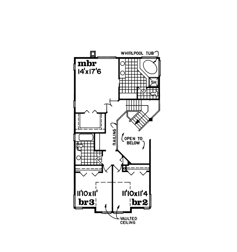Modern House Plan Second Floor - Evans Ridge Modern Home 062D-0504 - Search House Plans and More
