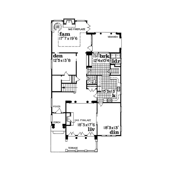 Contemporary House Plan First Floor - Barret Station Luxury Home 062D-0506 - Search House Plans and More