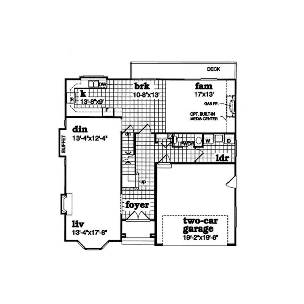 Modern House Plan First Floor - Tarrytown Hill Contemporary Home 062D-0509 - Shop House Plans and More