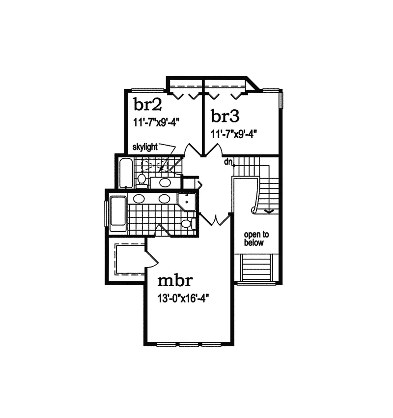 Sunbelt House Plan Second Floor - Larkspur Bay Sunbelt Home 062D-0511 - Shop House Plans and More