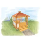 Lovely all wood garden gazebo