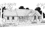 Country House Plan Front Elevation - Hobkirk Country Ranch Home 065D-0028 - Search House Plans and More