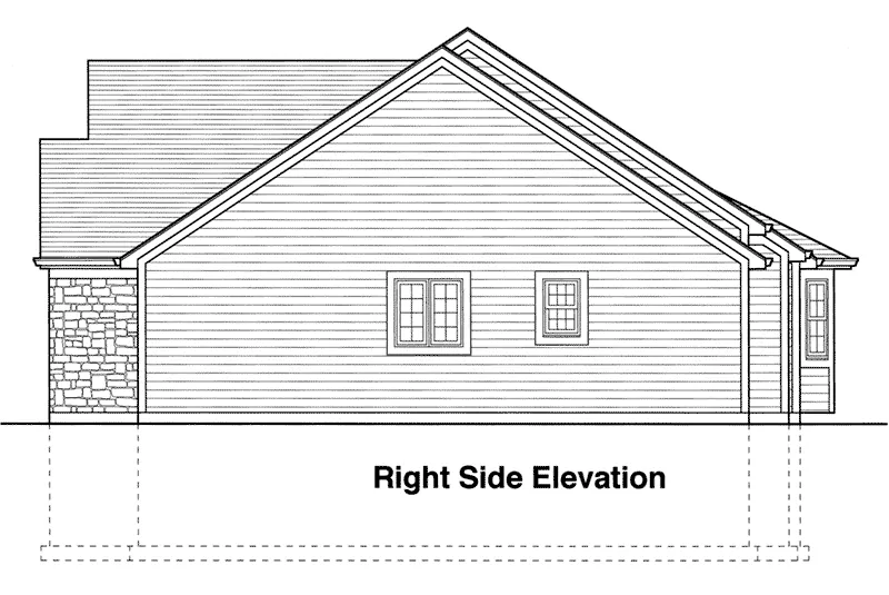 Country House Plan Right Elevation - Hobkirk Country Ranch Home 065D-0028 - Search House Plans and More