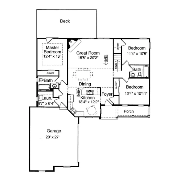 Craftsman House Plan First Floor - Bozeman Arts And Crafts Home 065D-0062 - Search House Plans and More