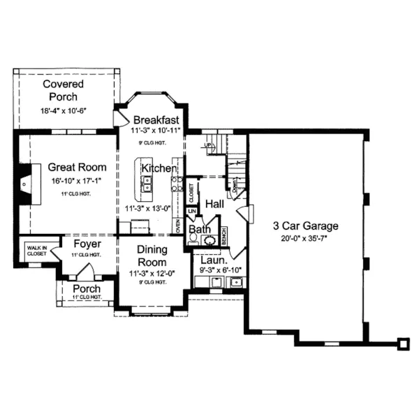 Traditional House Plan First Floor - Niehaus Creek Traditional Home 065D-0260 - Shop House Plans and More