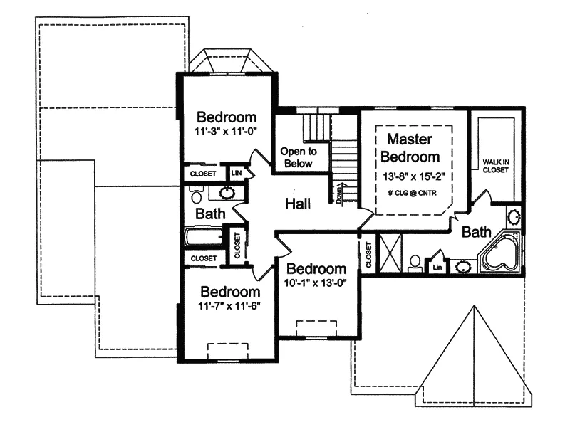 Traditional House Plan Second Floor - Niehaus Creek Traditional Home 065D-0260 - Shop House Plans and More