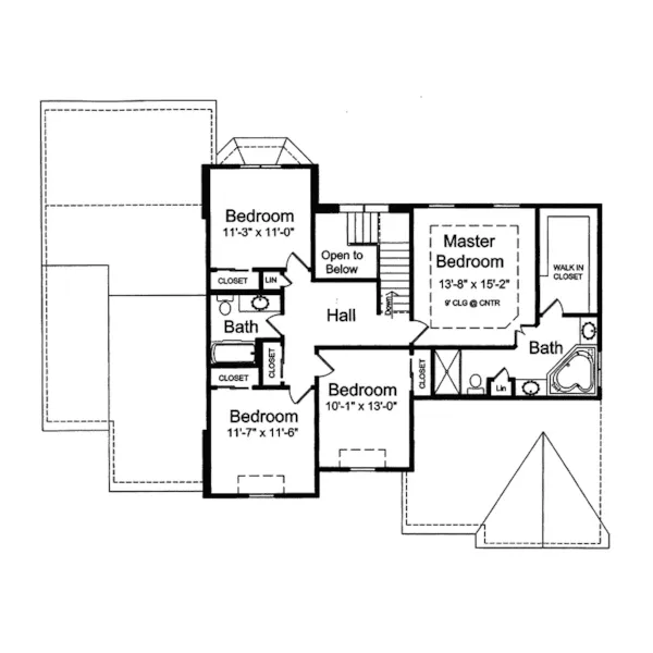 Traditional House Plan Second Floor - Niehaus Creek Traditional Home 065D-0260 - Shop House Plans and More