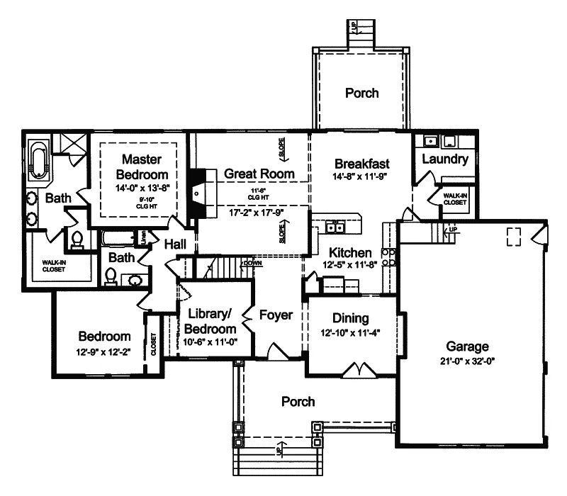 Country House Plan First Floor - Anatolia Craftsman Home 065D-0264 - Search House Plans and More