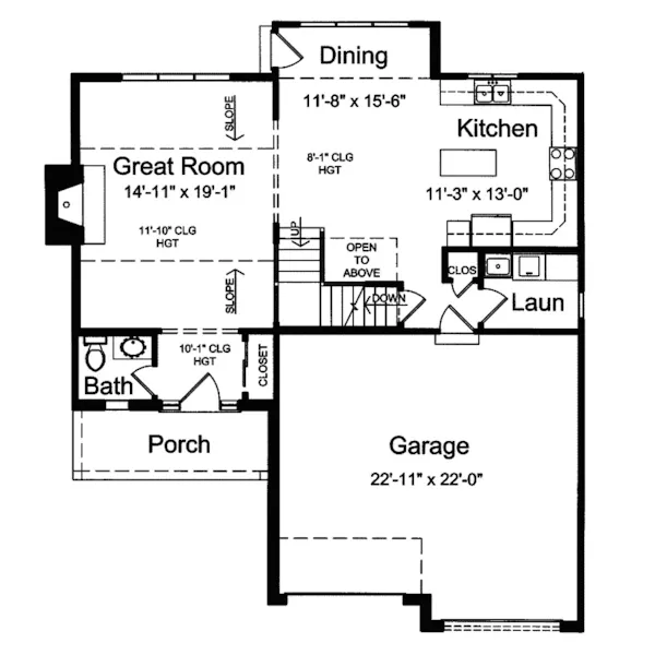 Traditional House Plan First Floor - Monfort Place Craftsman Home 065D-0267 - Shop House Plans and More