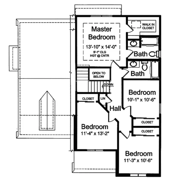 Traditional House Plan Second Floor - Monfort Place Craftsman Home 065D-0267 - Shop House Plans and More