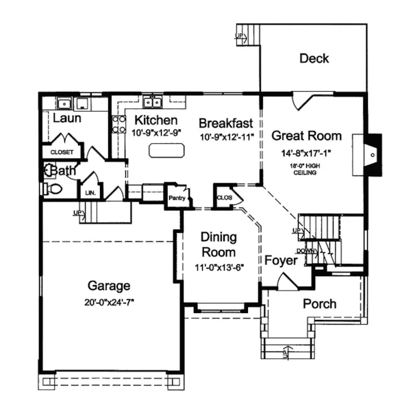 Traditional House Plan First Floor - Lavier Traditional Home 065D-0269 - Shop House Plans and More