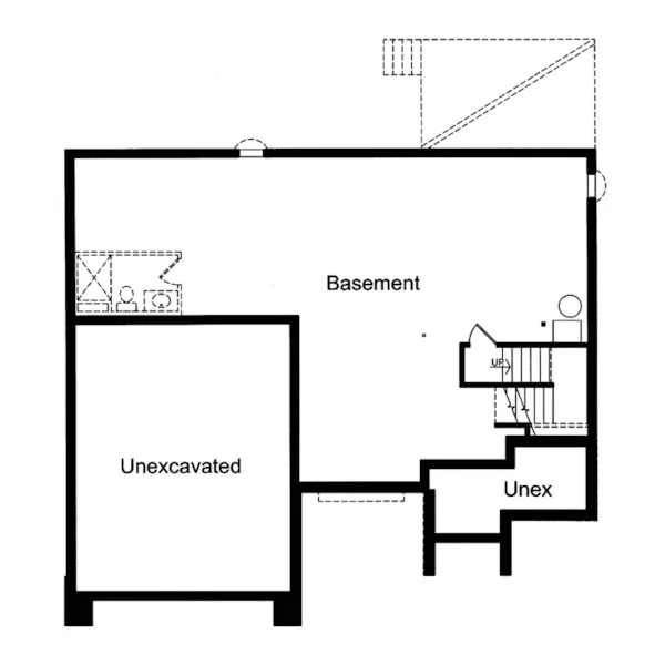 Traditional House Plan Lower Level Floor - Lavier Traditional Home 065D-0269 - Shop House Plans and More