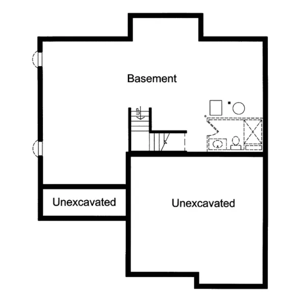 Country House Plan Lower Level Floor - Rushcliffe Narrow Lot Home 065D-0270 - Shop House Plans and More