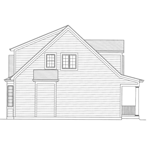 Traditional House Plan Left Elevation - Restormel Cape Cod Home 065D-0279 - Shop House Plans and More