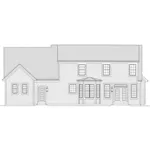 Traditional House Plan Rear Elevation - Restormel Cape Cod Home 065D-0279 - Shop House Plans and More