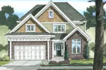 Prairie House Plan Front of Home - Havenshire Prairie Style Home 065D-0281 - Search House Plans and More
