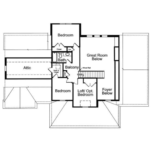 Colonial House Plan Second Floor - Altenau Traditional Home 065D-0286 - Search House Plans and More