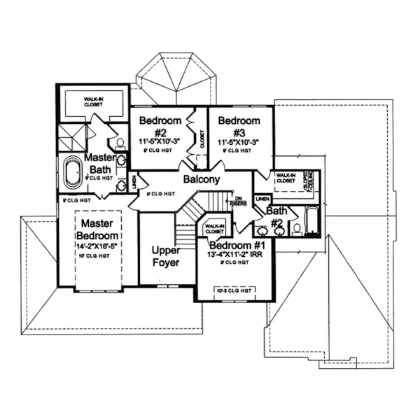 Traditional House Plan Second Floor - Cayce Country Home 065D-0287 - Search House Plans and More