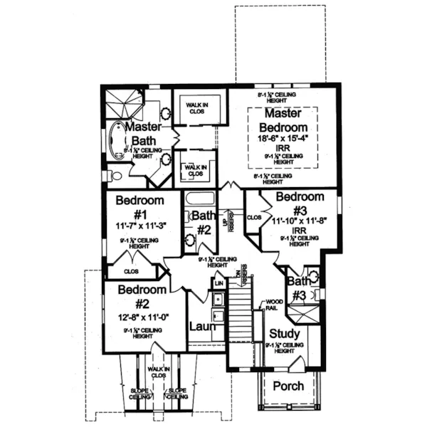 Cape Cod & New England House Plan Second Floor - Carbon Hill Luxury Home 065D-0293 - Search House Plans and More