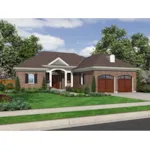 Traditional House Plan Front of Home - Reno Ranch Home 065D-0309 - Shop House Plans and More