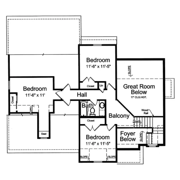 English Cottage House Plan Second Floor - Cathcart Country French Home 065D-0311 - Search House Plans and More