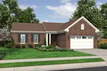 Cabin & Cottage House Plan Front of Home - Spoonwood Ranch Home 065D-0312 - Shop House Plans and More