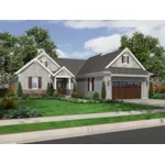 Ranch House Plan Front of Home - Browning European Style Home 065D-0314 - Search House Plans and More