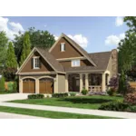 Shingle House Plan Front of Home - Dunnottar Craftsman Home 065D-0316 - Search House Plans and More