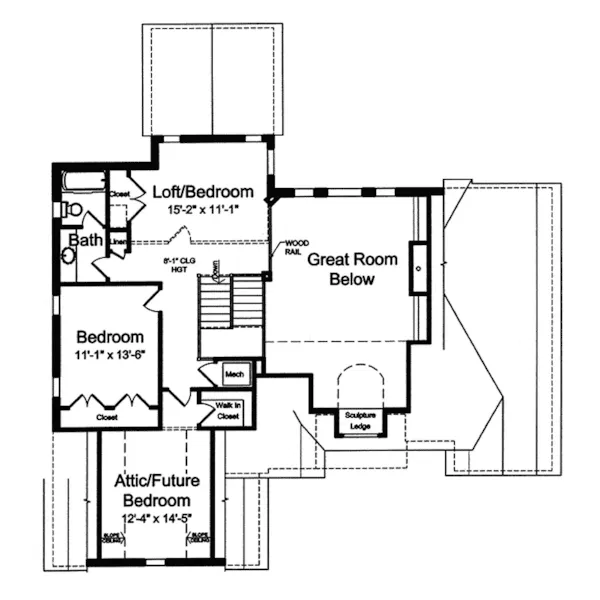 Country House Plan Second Floor - Glen Arbor Country French Home 065D-0318 - Search House Plans and More