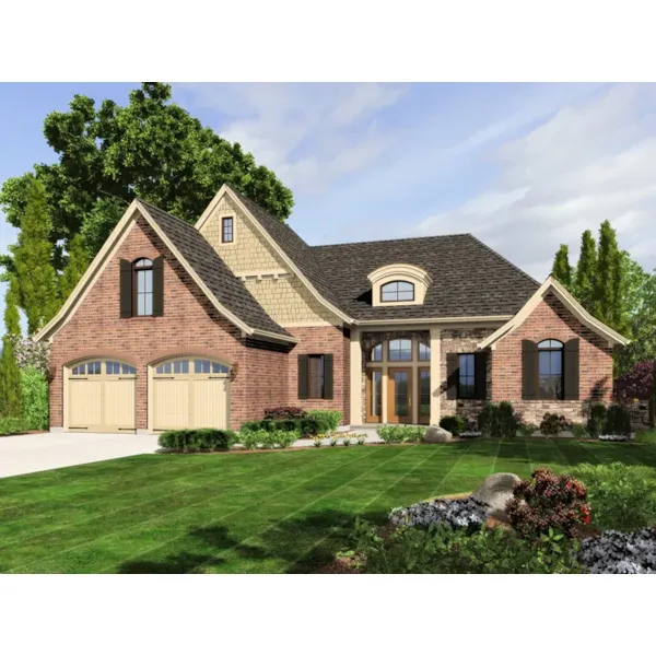 Country House Plan Front of Home - Glen Arbor Country French Home 065D-0318 - Search House Plans and More