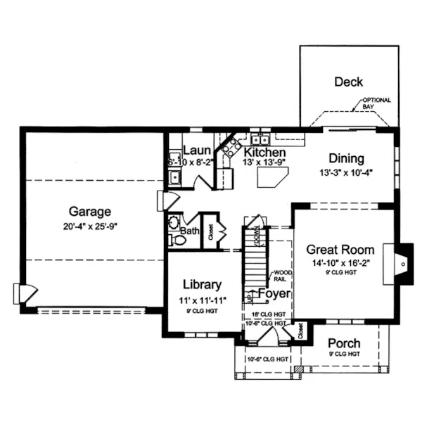 Cabin & Cottage House Plan First Floor - Vivian Traditional Home 065D-0319 - Shop House Plans and More