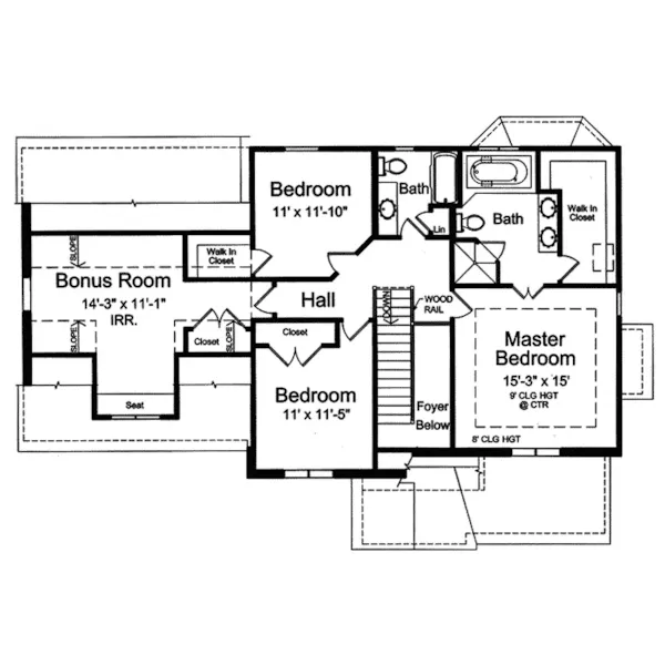 Cabin & Cottage House Plan Second Floor - Vivian Traditional Home 065D-0319 - Shop House Plans and More