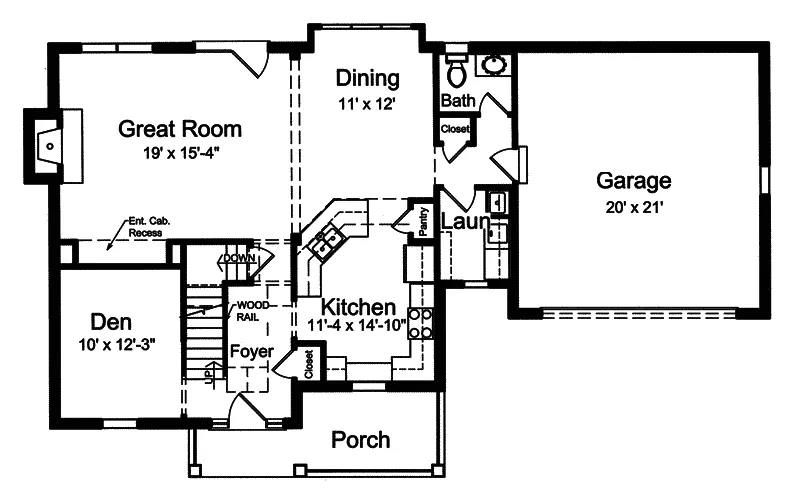 Tudor House Plan First Floor - Laredo Manor Cape Cod Home 065D-0321 - Shop House Plans and More