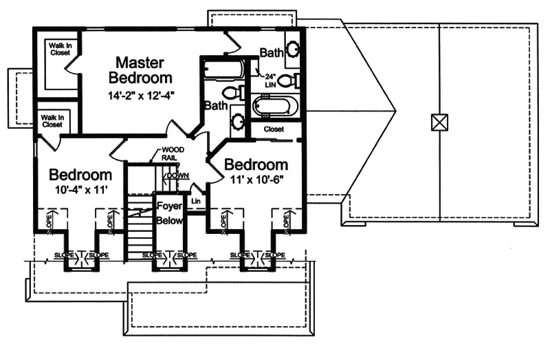Tudor House Plan Second Floor - Laredo Manor Cape Cod Home 065D-0321 - Shop House Plans and More